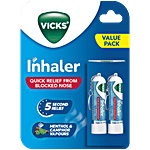 Vicks Inhaler - Provides Instant Relief From Blocked Nose 0.25 ml (Pack of 2)