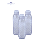 Princeware Princeware Iris Pet Fridge Bottle Plastic Lid - Transparent 1 L (Set of 3)