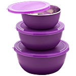 Signoraware Classic Microwave Safe Bowl/Container Set - High Quality, Violet 3 pcs 
