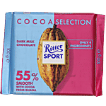 Ritter Sport Dark Milk Chocolate Bar - 55% Smooth With Cocoa, Rich Flavour, Superior Taste 100 g