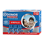 Odomos Protect Mosquito Repellent Liquid Vaporiser Refills - Provides 100% Protection 45 ml (Pack of 6)
