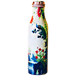 Decan Copper Meenakari Print Bottle (Cream) 950 ml