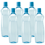 Milton Pacific 1000 Pet Water Bottles - Blue 1 L (Set of 6)