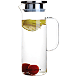Signoraware Passion Borosilicate Glass Jug With Steel Lid - Clear 1 L 