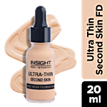 Insight Cosmetics Ultra-Thin Second Skin Long-Wear Foundation - Lightweight, Matte Finish 20 ml Warm Nude