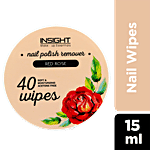 Insight Cosmetics Nail Polish Remover Wipes - Soft & Moisturising, Paraben Free 40 pcs Red Rose