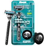 Gillette Mach 3 Special Edition - Men’s Razor,Skin Guard, 3-Blades With Battlegrounds Mobile India Pop-Socket 1 pc (Free Gaming Pop-Socket)