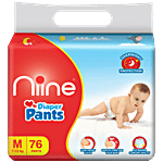 Niine  Niine  Baby Diapers - Mega Pack, Medium 76 pcs