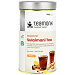 Teamonk Malabari Sulaimani Black Tea - For Weight Loss, Diabetic Friendly, Pure Stevia Leaves, Cinnamon, Cardamom, Ginger, Lemon 150 g 