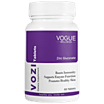 Vogue Wellness VOZI Zinc Gluconate Tablet - Immunity Booster, Promotes Healthy Skin 60 pcs