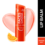 Faces Canada Lip Balm - SPF 15, 12 Hrs Moisture, For Dry, Chapped Lips 4.8 g Orange Mint