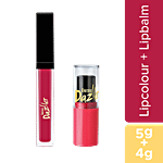 Eyetex Dazller Lip Colour & Luscious Lip Balm - Non-Transferable, Smooth, Smudge-Proof 2 pcs DLC018 Crazy Crimson