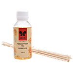 Iris Amber Rose Reed Diffuser Refill Set -  diffuser oil, 16 Rattan reeds 2 pcs