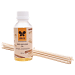 Iris Sandal Cinnamon Reed Diffuser Refill Set - 100 ml diffuser oil, 16 Rattan reeds 2 pcs
