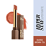 Blue Heaven Hyperstay Super Matte Lipstick - Non-transferable Formula, Long Lasting Stay 2.2 g Dusted Brown, 726