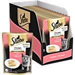 Sheba Fine Premium Chicken Loaf Kitten Wet Cat Food - 2-12 Months 70 g (Pack of 14)