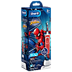 Oral-B Kids Electric Rechargeable Toothbrush - Spider Man, Round Head, Extra Soft Bristles, Age 3+ 1 pc