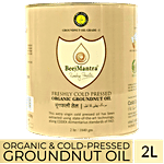 BeejMantra Groundnut Oil - Organic, Cold-Pressed, Extra Virgin 2 L Tin
