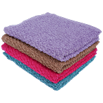 VC Face Towel - 100% Cotton, Premium, Ultra Soft, 30 x 30 cm, Purple, Brown, Pink & Blue 4 pcs