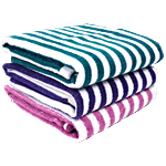 VC Stripes Face/Hand Towel - 100% Cotton, Premium, Ultra Soft 3 pcs