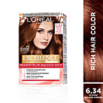 L'Oreal Paris Excellence Fashion - Shade Hair Colour, High Shine, 6.34 Intense Golden Auburn 172 g 6.34Visible