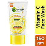 Garnier Bright Complete Brightening Face Wash - Lemon Essence & Vitamin C, Reduces Dullness 150 g
