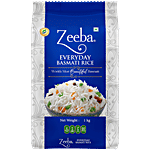 Zeeba Everyday Super Mongra Basmati Rice - Pure Authentic & Delicious Taste, Unique Aroma 1 kg
