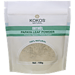 Kokos Natural Papaya Leaf Powder - Improves Platelet Count, Helps Skin, Hair & Digestion 150 g 