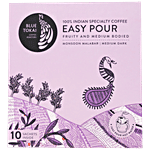 Blue Tokai Easy Pour Coffee Brew Bags - Monsoon Malabar Medium Dark Roast 110 g (10 Sachets x 11 g Each)