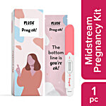 Plush Preg-Oh! Midstream Pregnancy Kit Test For Women - Single Step Hygienic 1 pc (Pack of 1)