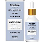 Rejusure Face Serum For Blemishes, Acne Marks - Niacinamide 10% + Zinc 1%, Oil Balancing & Dark Spots 30 ml 