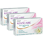 Kozicare Skin Lightening Soap - Kojic Acid, Vitamin E, Arbutin 75 g (Pack of 3)