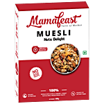 Mamafeast Muesli Nuts Delight - Whole Oats, Multigrains, No Sugar Infused Fruits 400 g Box