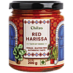 Chilzo Red Harissa - Taste Of Tunisia, Vegan, Gluten Free, Authentic Taste, For Dips, Spread, Cooking 200 g
