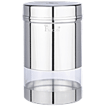 PddFalcon Stainless Steel See-N-Store See Through Canister - Store Tea, Coffee Powder & Biscuits 650 ml