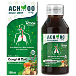 Achoo Cough Syrup - Ayurvedic, Non-Drowsy, No-Alcohol, Multi Action Formula 100 ml 