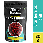 True Elements Chilli Cranberries - Spicy, Tangy Flavour, Rich In Antioxidants 30 g