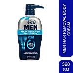 Nair  Men Hair Remover Body Cream - For Normal To Coarse, Slick Look, Quick & Easy 368 g Pump