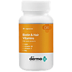 The Derma Co Biotin & Hair Vitamins Capsules - With Iron, Controls Dandruff, For Hair Growth 30 pcs