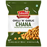 JABSONS Chilli 'N' Garlic Chana - Roasted Chickpeas, Rich In Protein & Iron, Gluten-free 140 g
