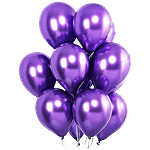 CherishX Chrome Balloons - For Birthday Party Decorations, Engagements, Baby Showers, Purple 10 pcs 