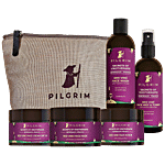 Pilgrim Red Vine Premium Face Care Kit With Eco-Friendly Jute Bag - Provides Glow 400 g 