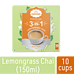 Namaste Chai 3-In-1 Instant Tea Premix - Lemongrass Flavour, Assam Tea, Ready Mix, Authentically Local 220 g (10 Sachet x 22 g each)