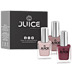 Juice Nail Polish - Sun Kissed - 111, Dusty Coral -102, Camel - 251, Zero-chip, Heavily Pigmented 33 ml (Pack of 3)