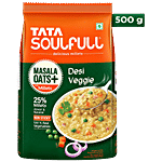 Tata Soulfull Masala Oats+ Desi Veggie, With 25% Millets, Non-Sticky 500 g Pouch