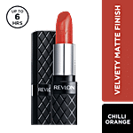 Revlon Colorburst Velvety Matte Finish Lipstick - Lightweight Formula, Long Lasting 3.7 g Chilli Orange
