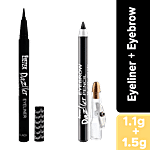 Eyetex Dazller Eyeliner Waterproof - Quick Dry 2 pcs (Free Eyebrow Pencil)