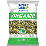 Natureland Organics Moong Whole - High Nutritional Value & Rich In Protein 1 kg