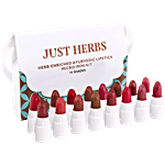 Just Herbs Herb Enriched Ayurvedic Lipstick Micro-Mini Kit 1.93 g (Pack of 16)