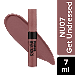 Maybelline New York Sensational Liquid Matte Liquid Lipstick - Intense Colour Effect, Non-Sticky, Non-Cracking 7 ml NU07 Get Undressed